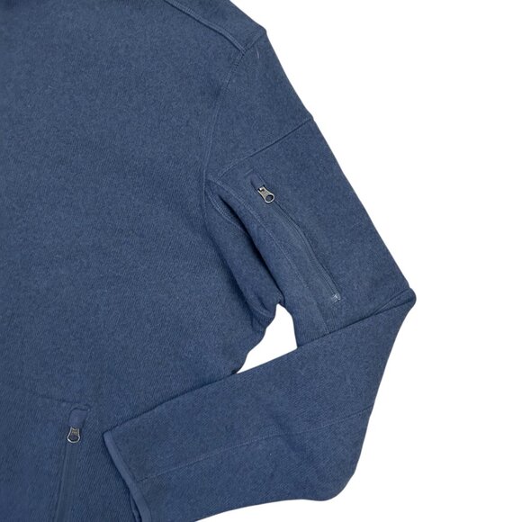 Duluth Trading Men's Size 2XL XXL 1/4 Zip Mock Neck Fleece Sweatshirt Blue NWT - Picture 5 of 6